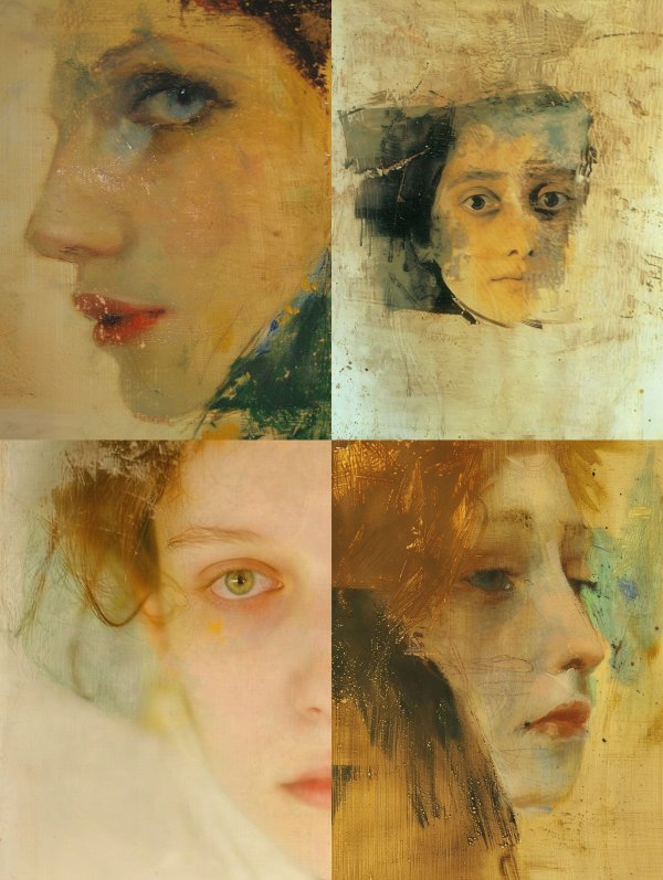 Ethereal Gaze in Golden Hues