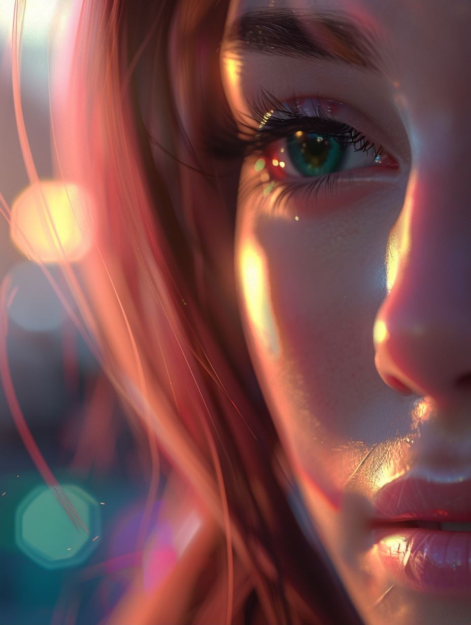 Neon Prism Gaze - Image 1