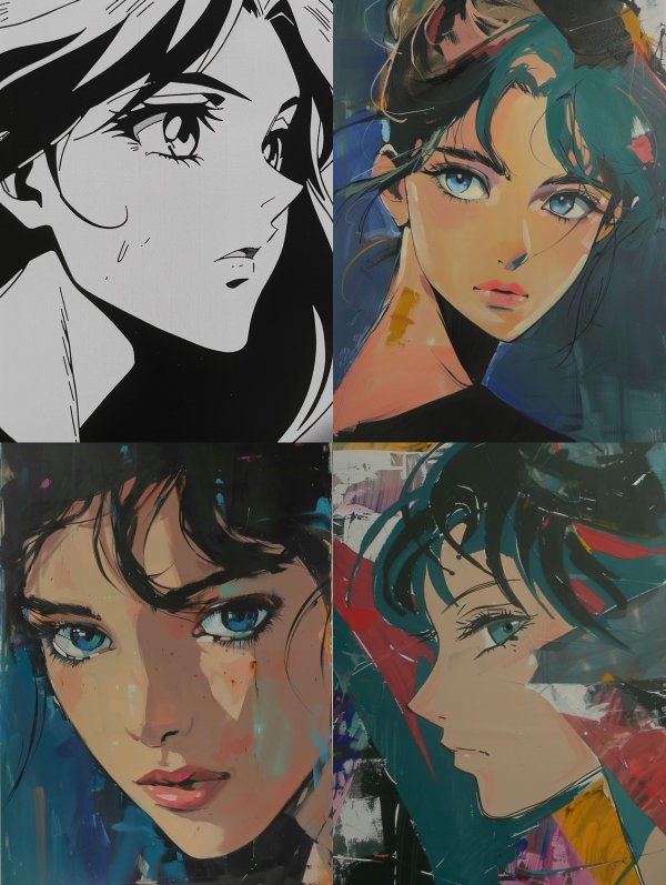 Noir Manga Portrait Study