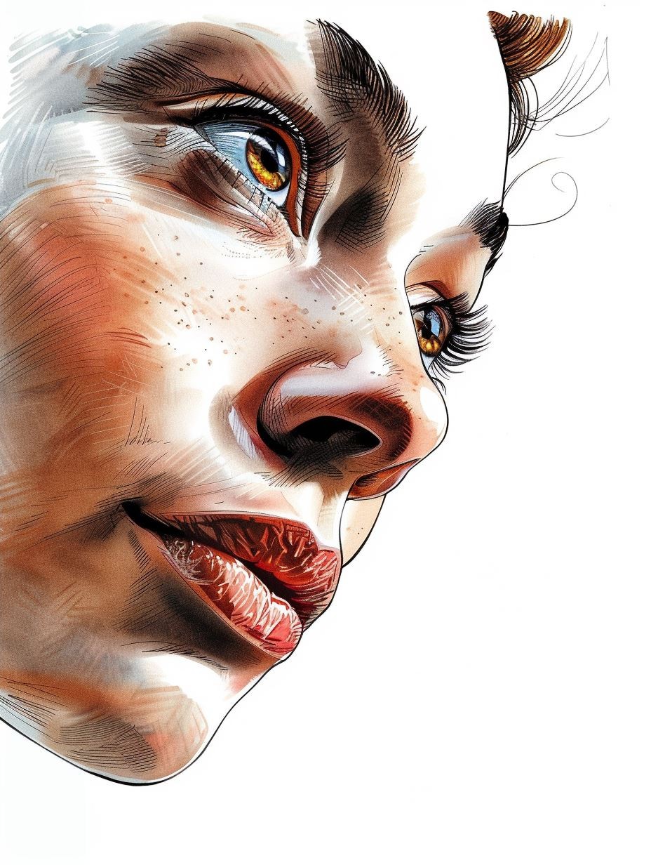 Luminous Freckled Gaze