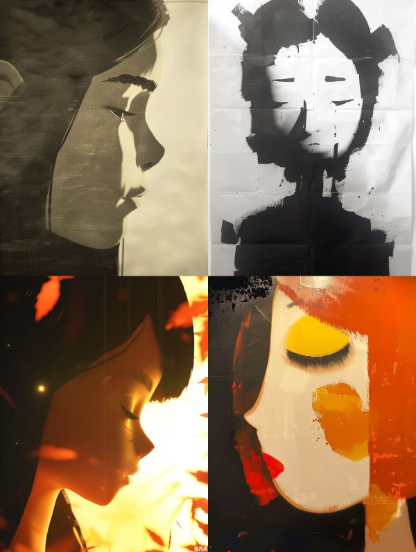 Sepia Ethereal Silhouette