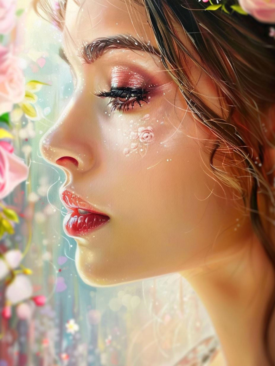Ethereal Floral Dream Portrait