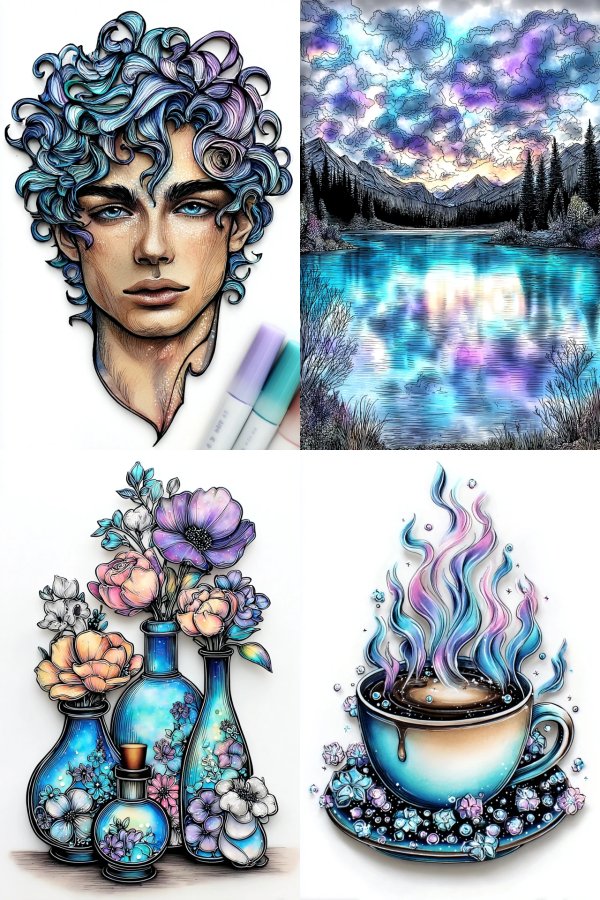 Celestial Azure Curls