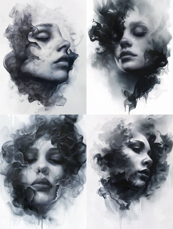 Ethereal Smoke Portrait