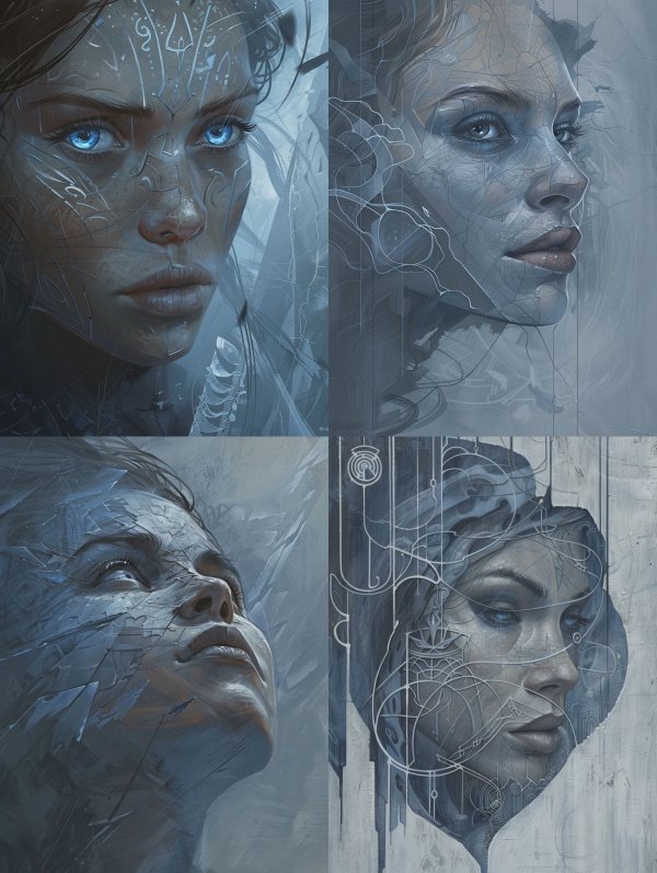Celestial Androids Frozen Gaze