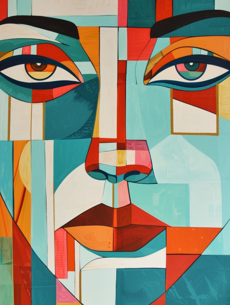 Geometric Prism Portrait Study