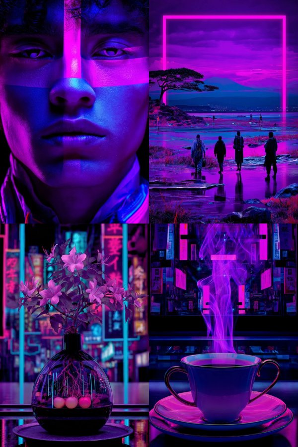 Neon Prism Portrait
