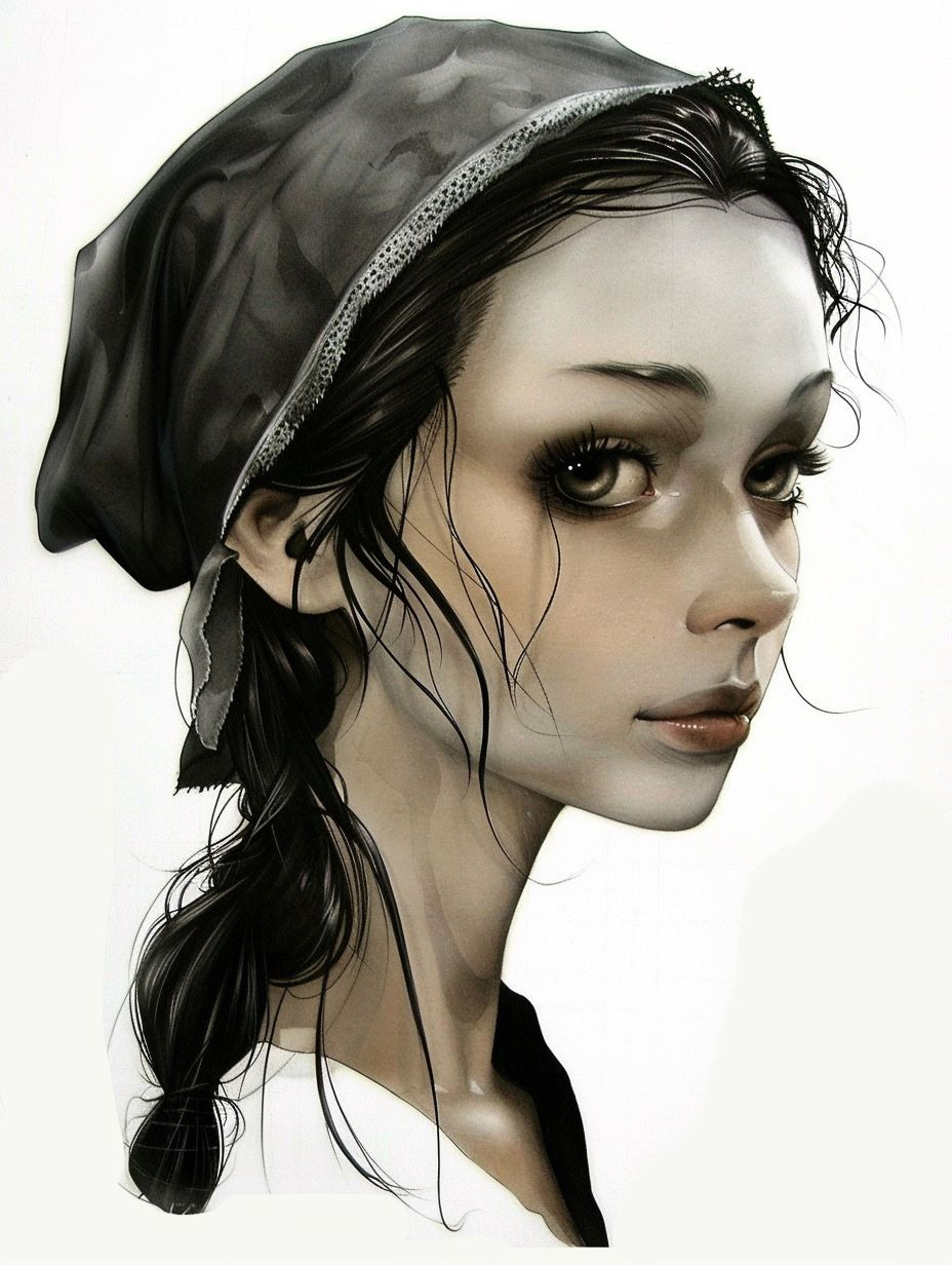 Ethereal Monochrome Portrait Study