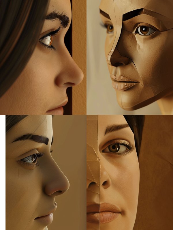 Golden Gaze Hyper-Realistic Portrait