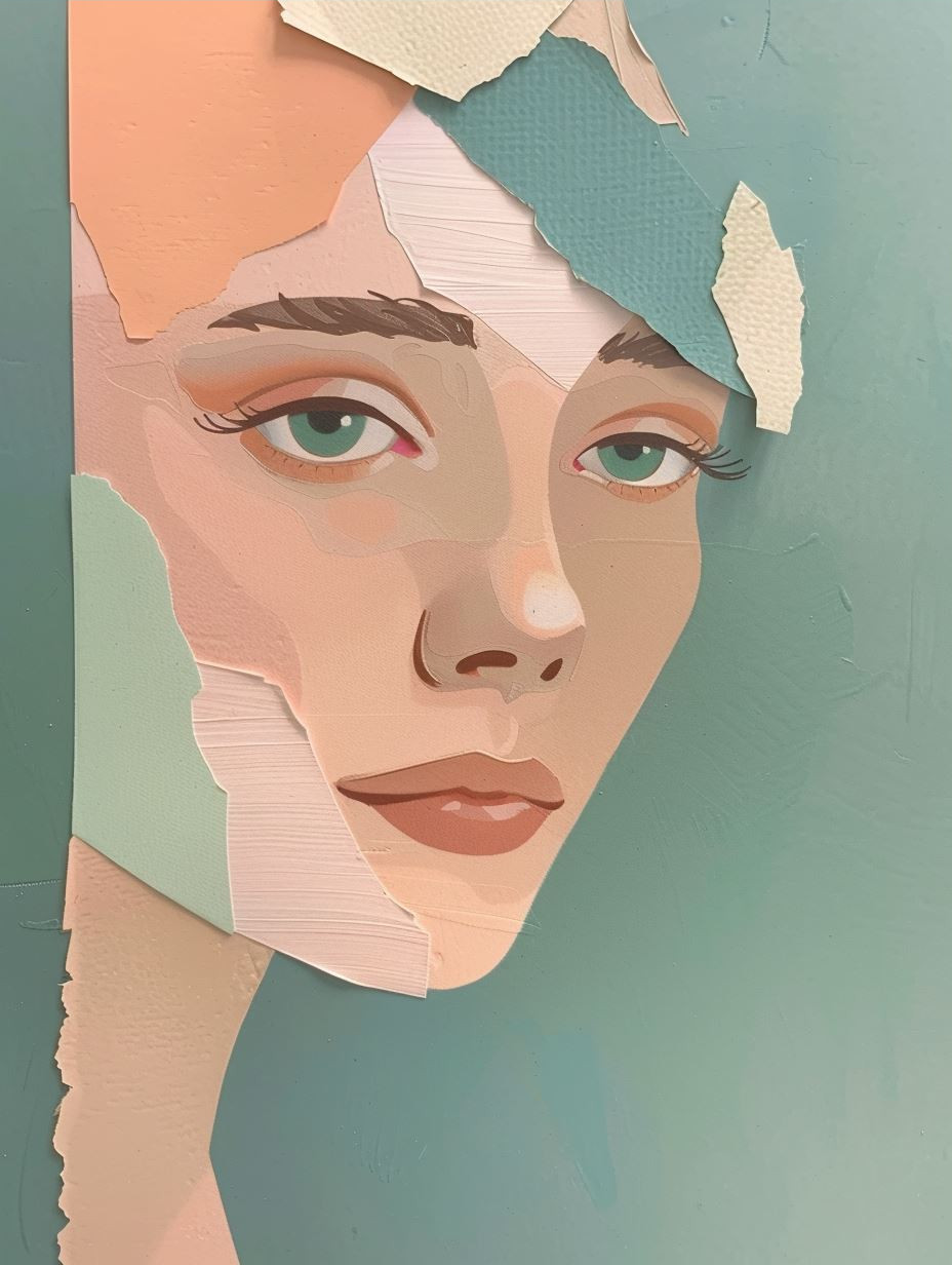 Fragmented Ethereal Portrait Study