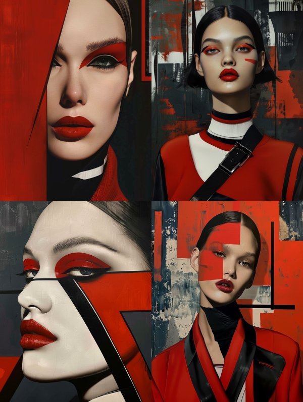 Crimson Avant Garde Portraiture