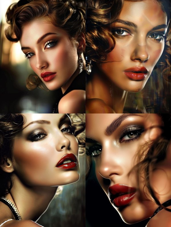 Vintage Glamour Golden Hour Portrait