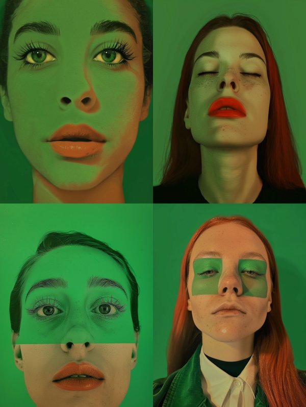 Ethereal Neon Green Portrait