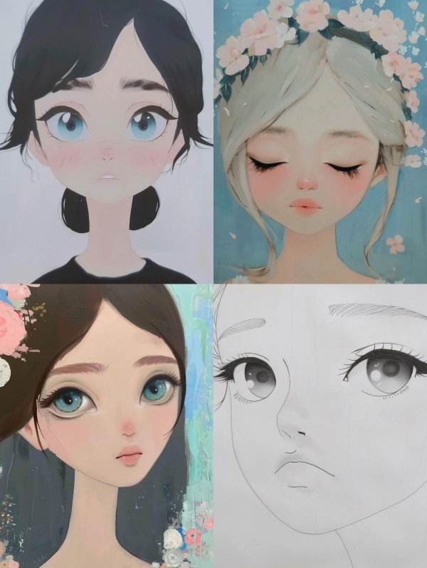 Ethereal Gaze Soft Anime Portrait