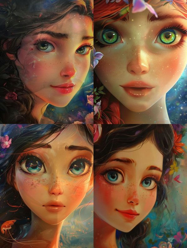 Ethereal Glow Digital Portrait