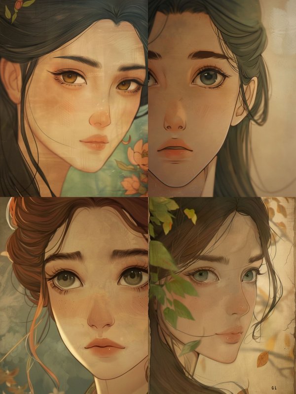 Ethereal East Asian Digital Portrait