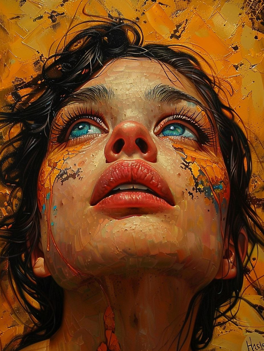 Radiant Amber Portrait Study