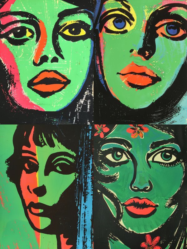 Neon Pop Art Portrait