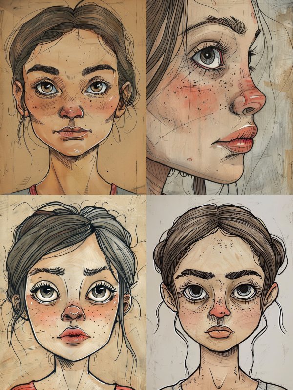 Rustic Ink Portrait