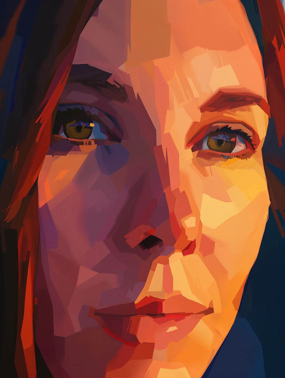 Prismatic Low Poly Portrait