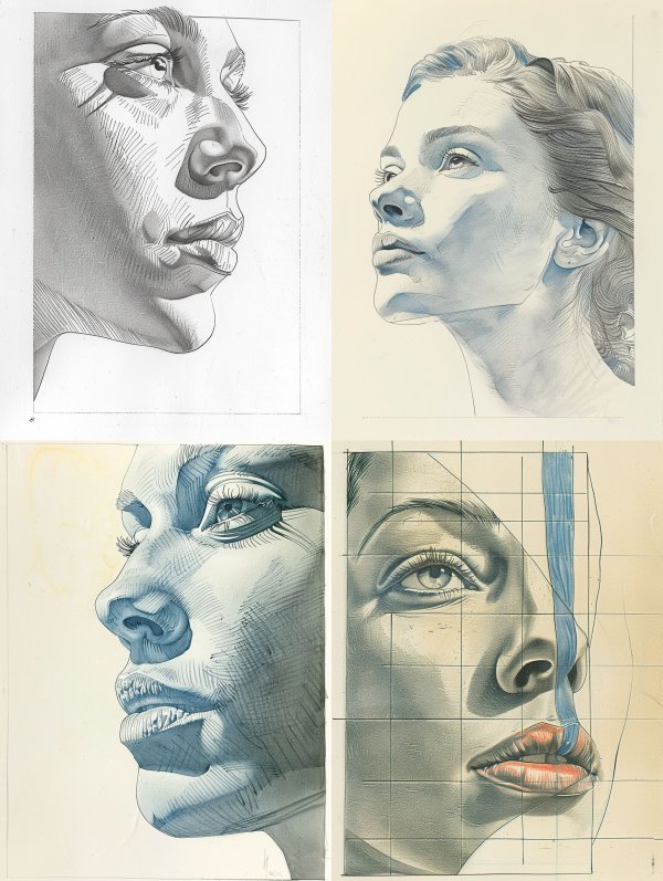 Fragmented Monochrome Portrait Study