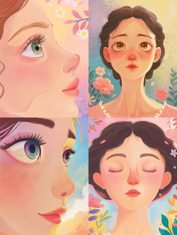 Ethereal Pastel Dream Portrait