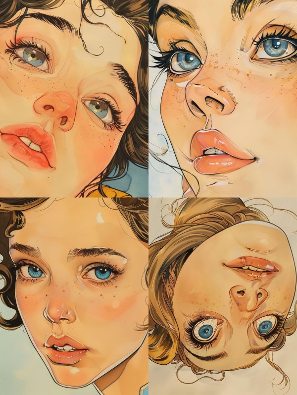 Sun-Kissed Ink Portrait