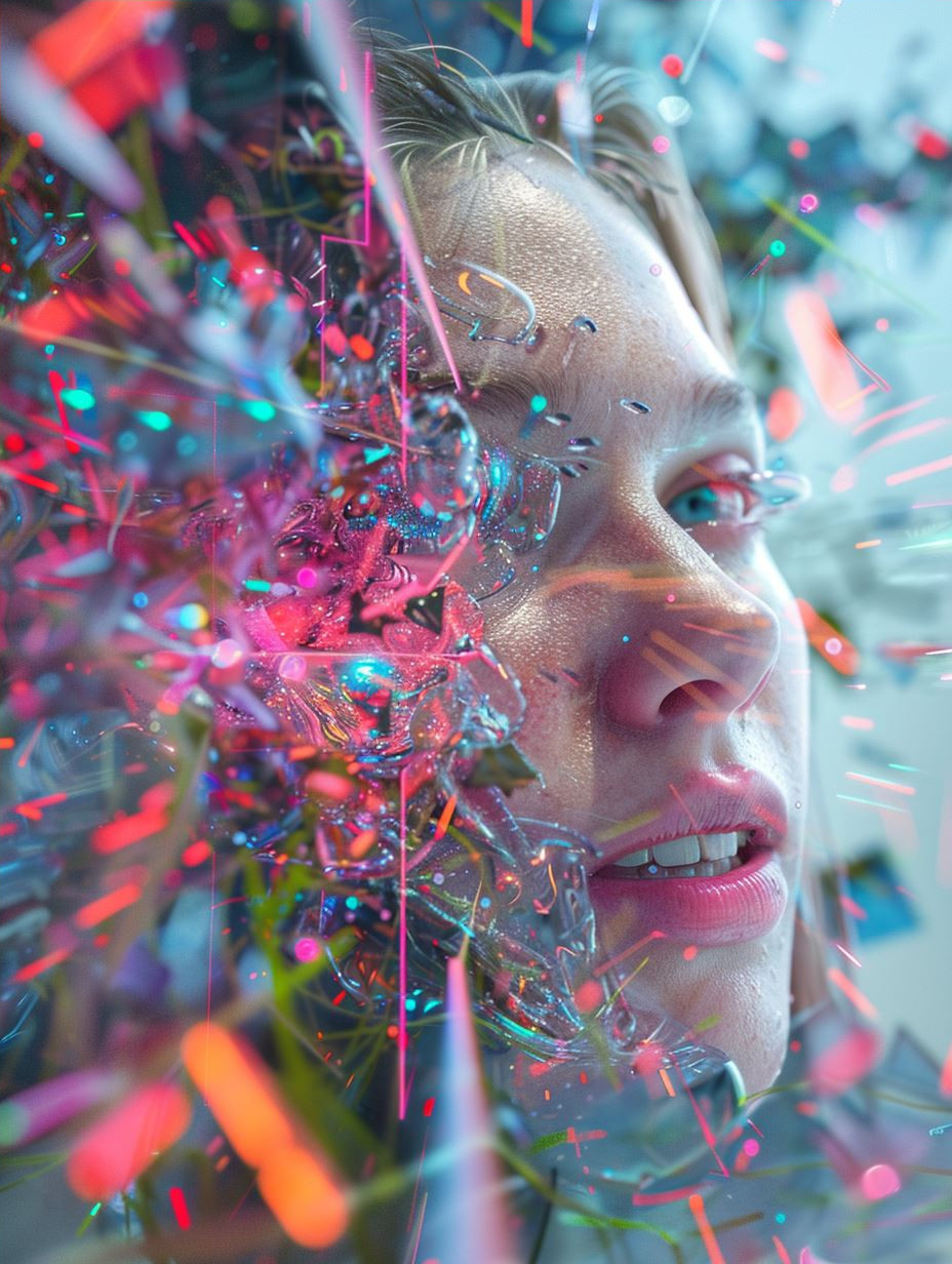 Fragmented Digital Soul Portrait