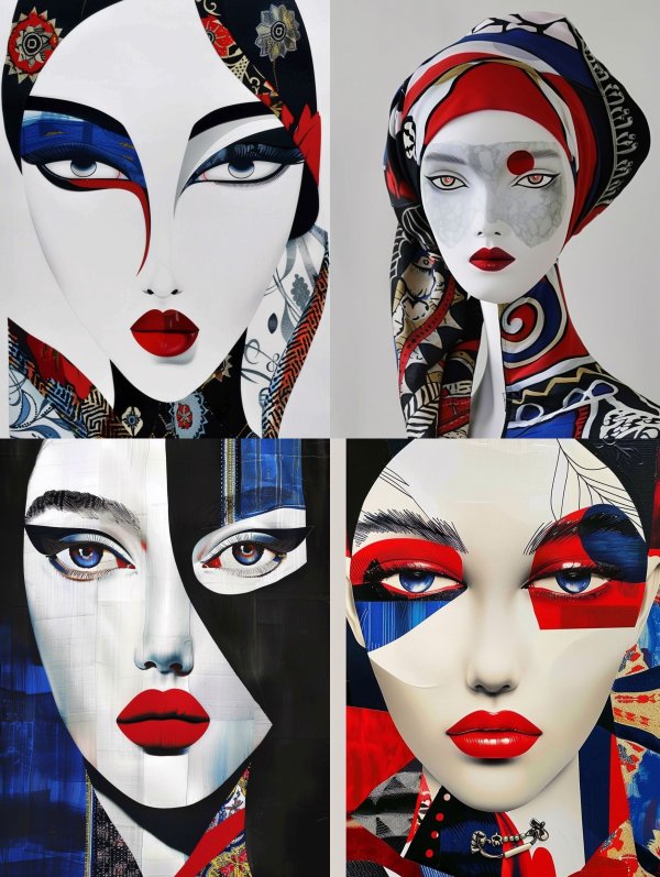 Avant Garde Crimson Portraits