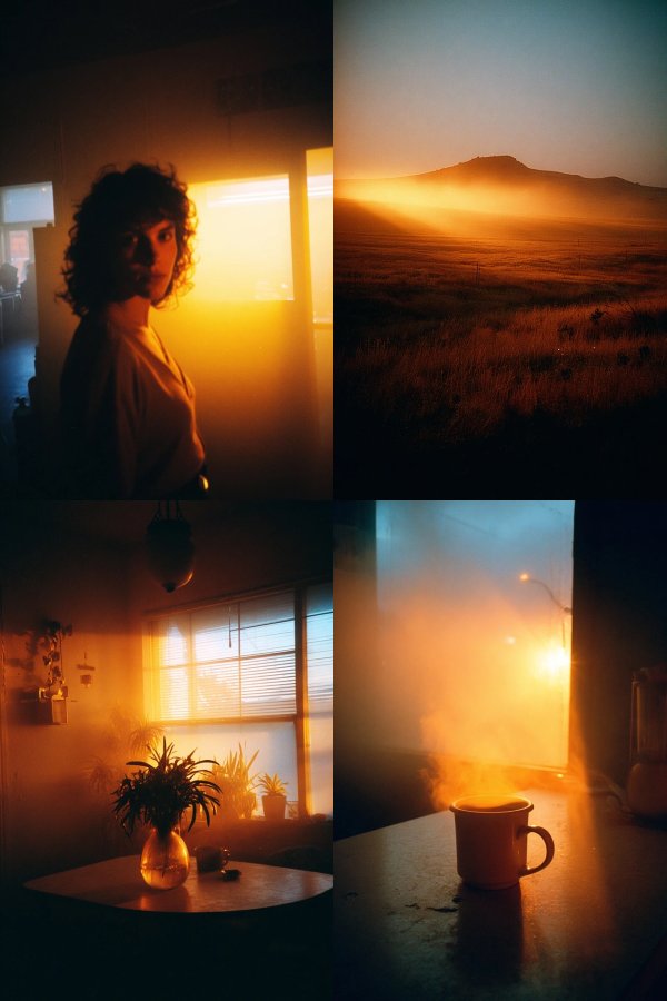 Amber Glow Silhouette