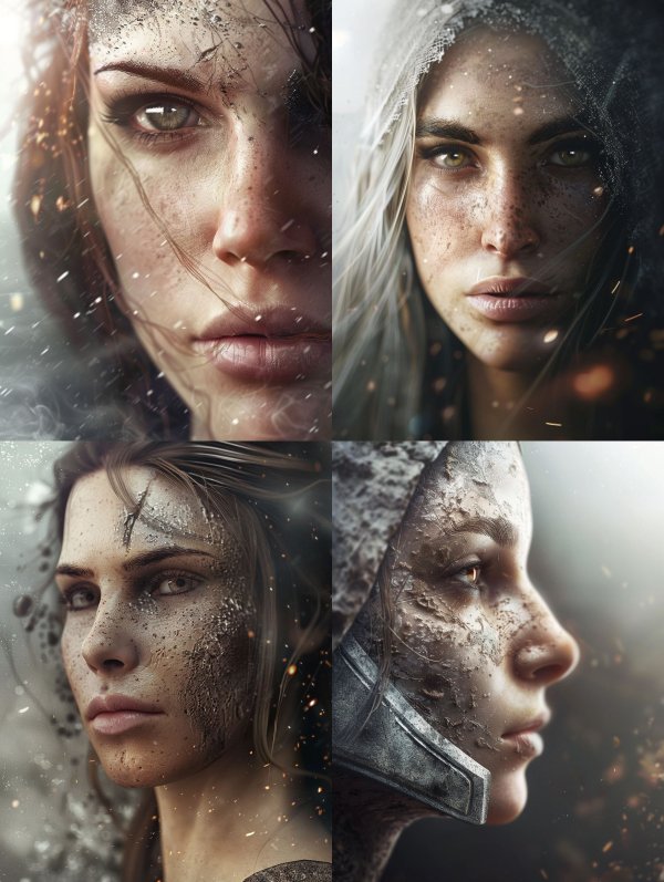 Ethereal Gaze in Frozen Mist