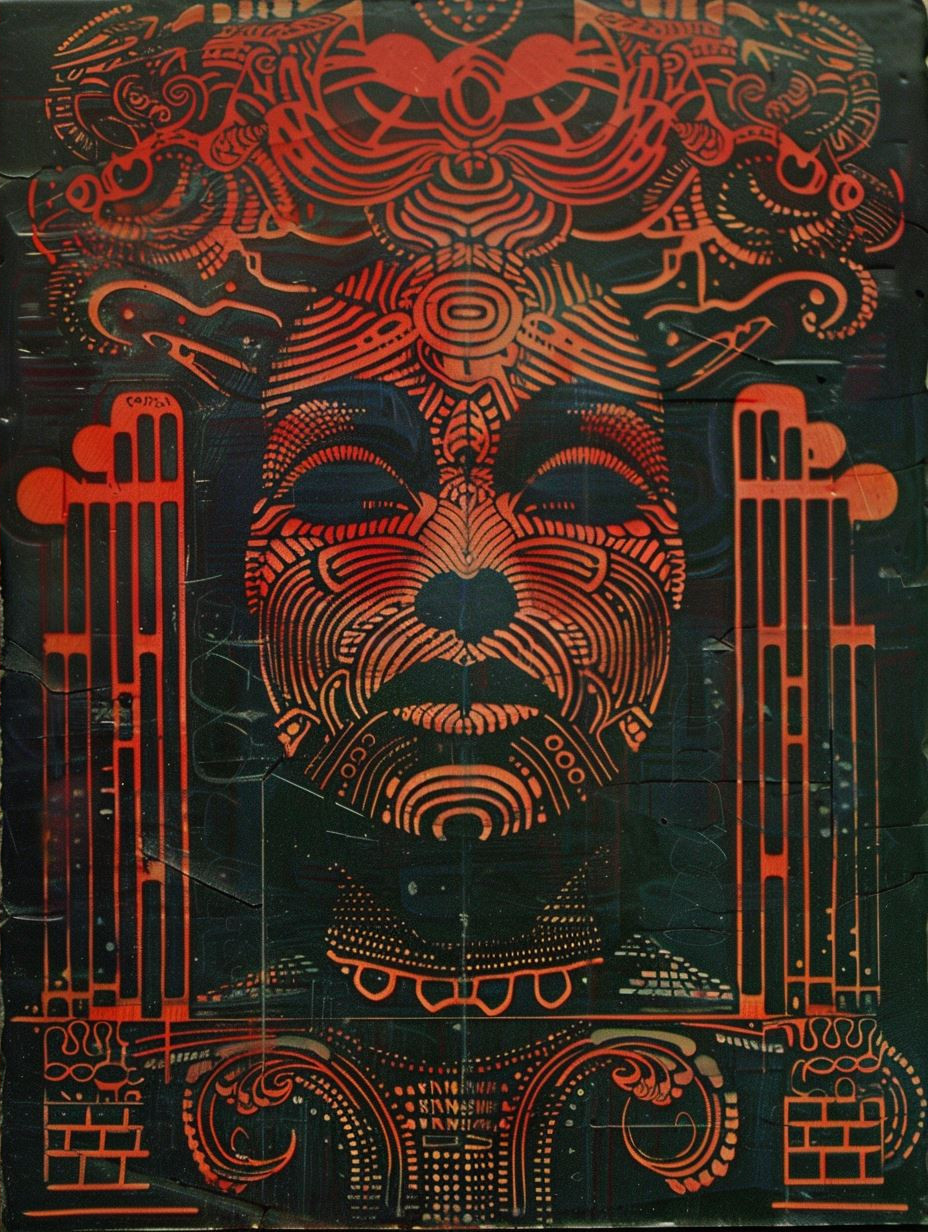 Digital Soul in Crimson Glitch