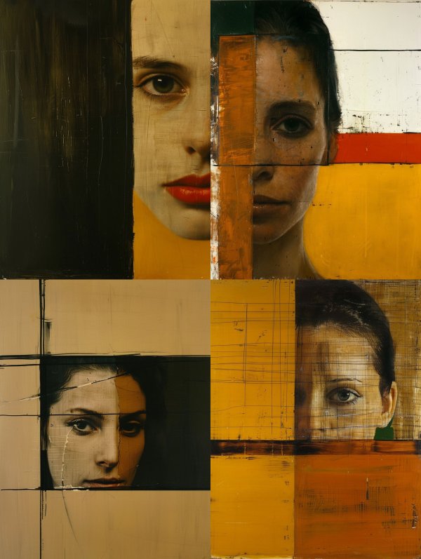 Fragmented Gaze in Ochre