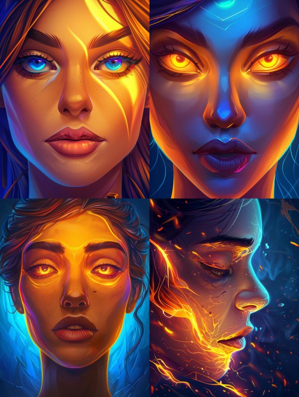 Neon Glow Ethereal Portrait