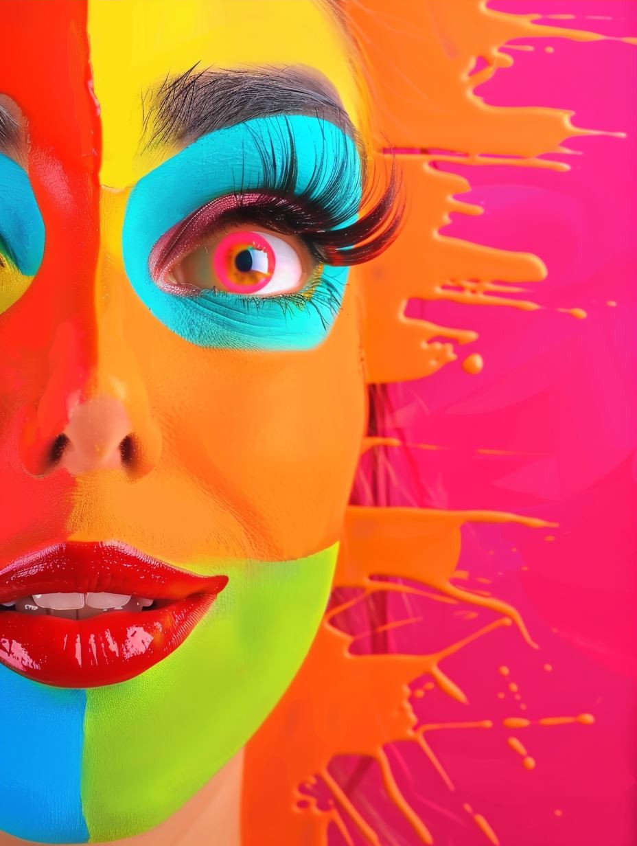Vibrant Neon Tropical Beauty