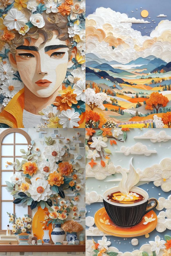 Paper Bloom Portrait