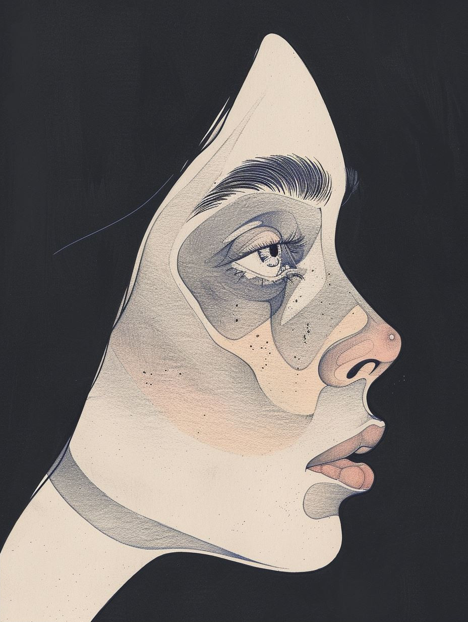 Ethereal Gaze in Muted Tones