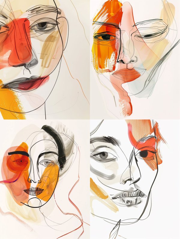 Abstract Linear Portrait