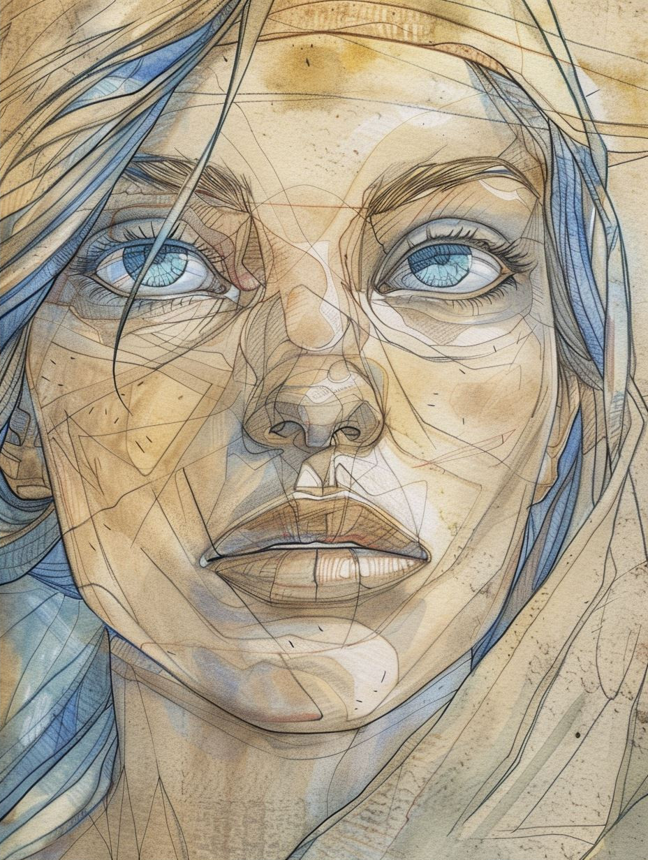 Fractured Gaze of Golden Light