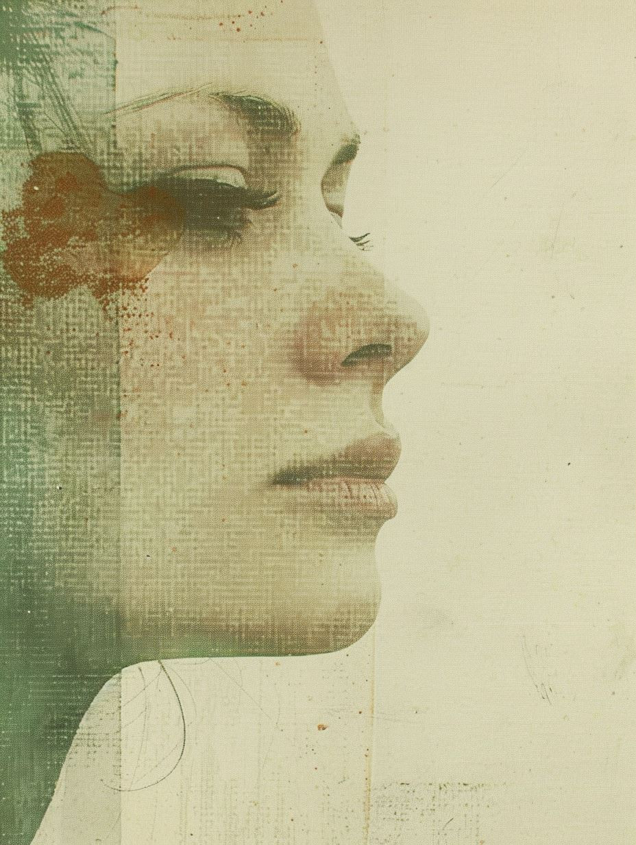 Vintage Textured Ethereal Portrait