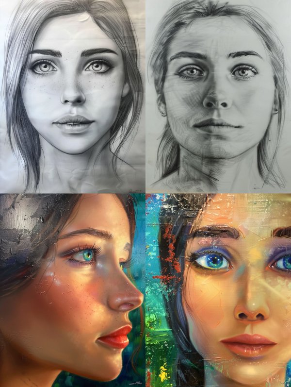 Ethereal Graphite Portrait Study