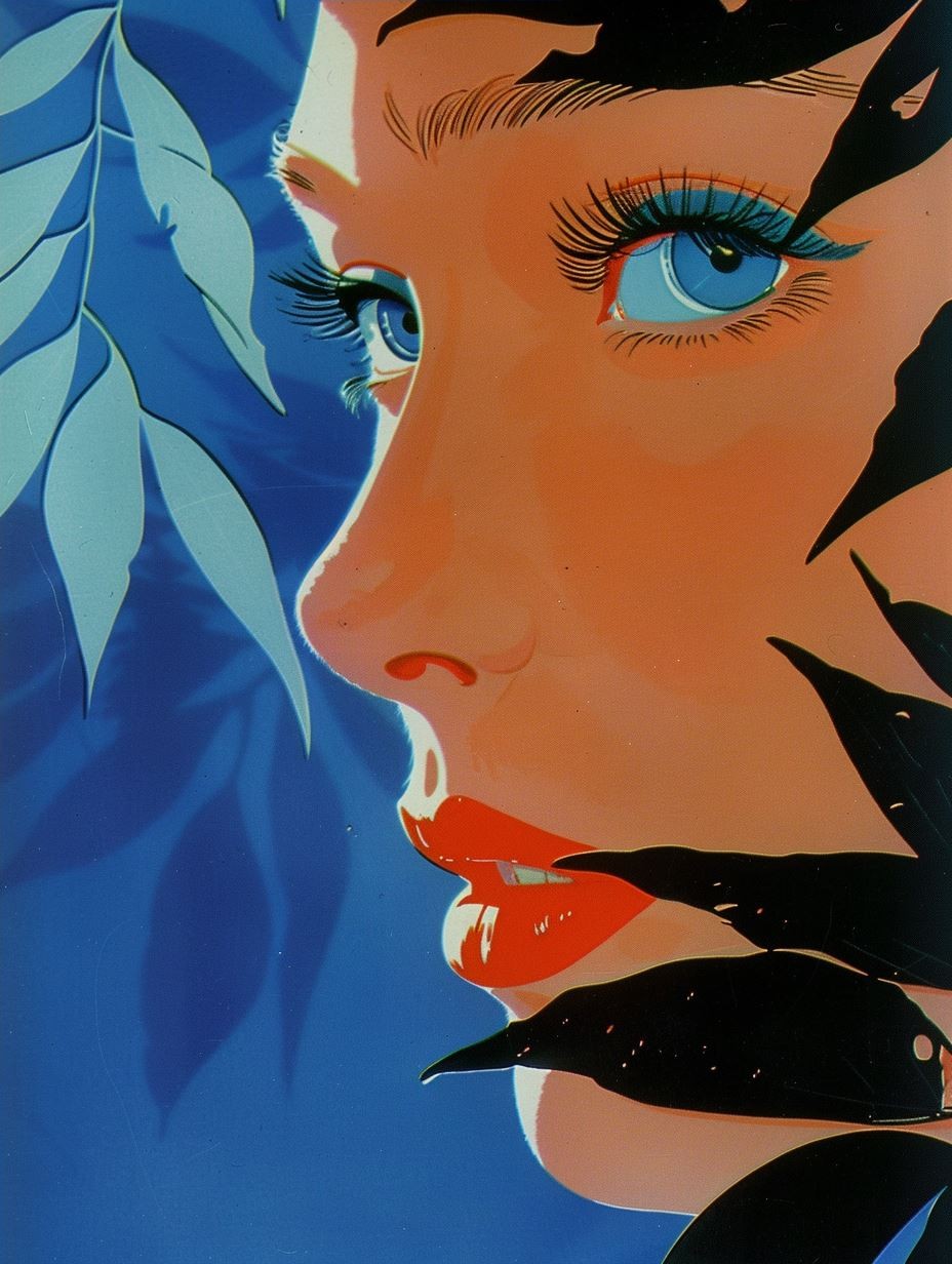 Azure Gaze Elegance