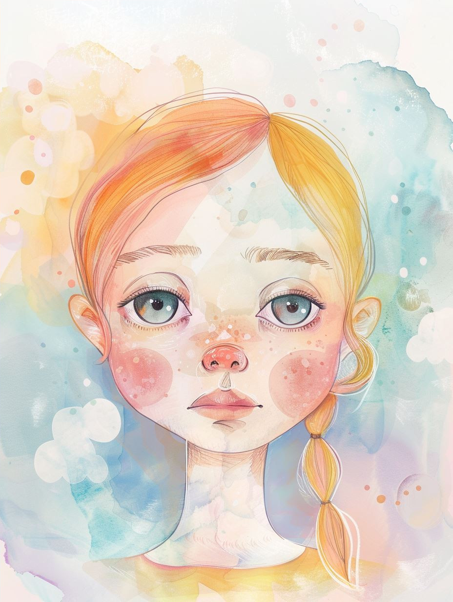 Ethereal Watercolor Gaze