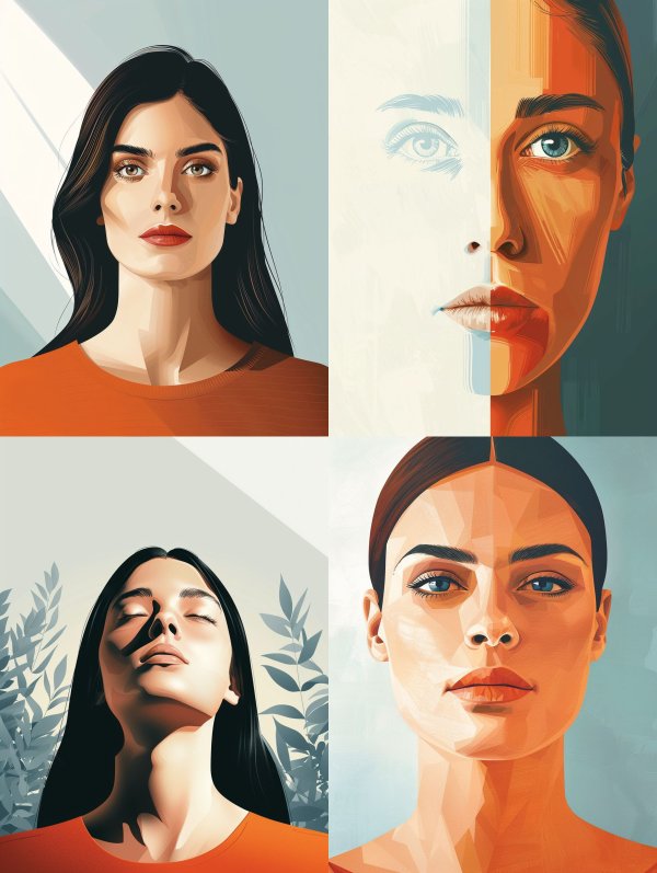 Modern Vector Portrait Elegance