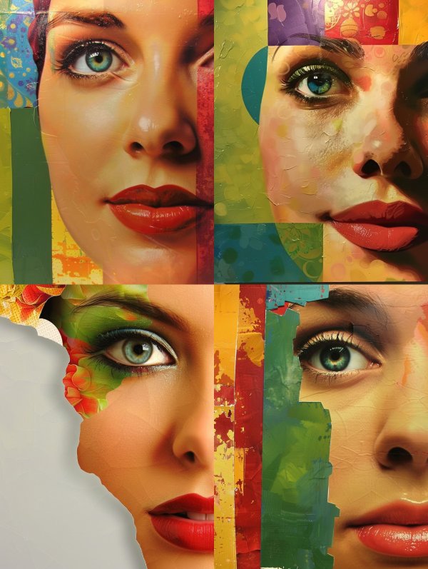 Fragmented Portraits of Modern Beauty