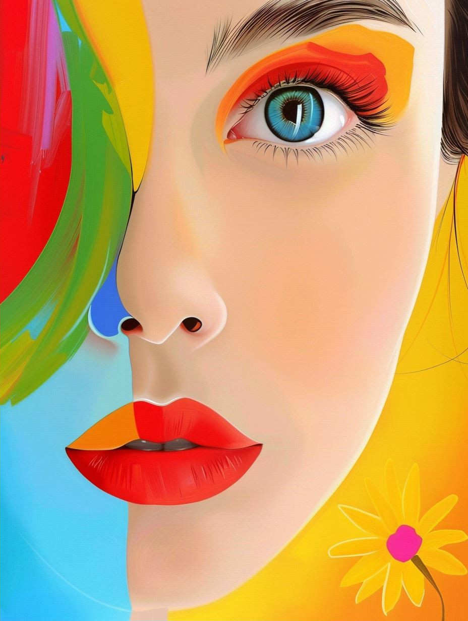 Vibrant Prism Portrait Study
