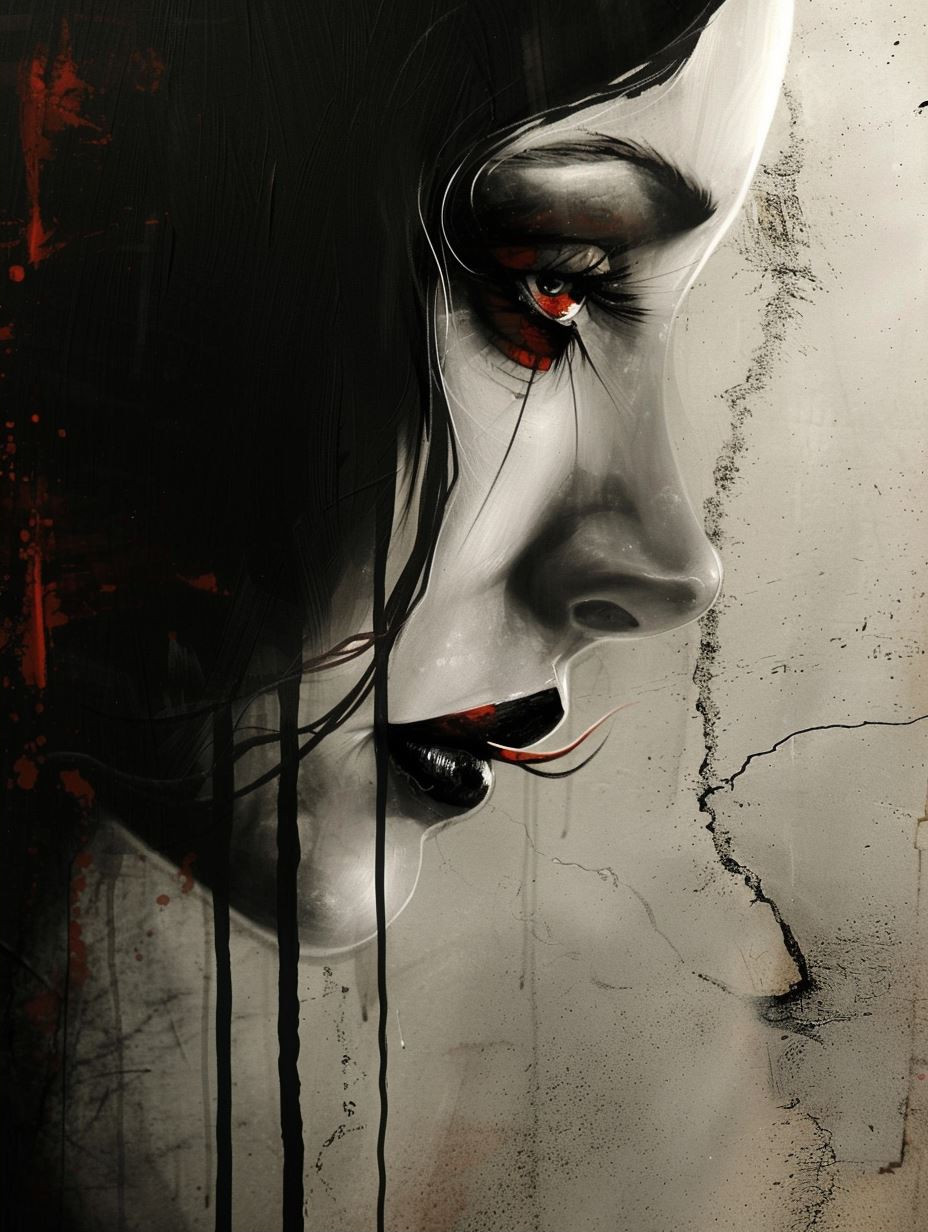 Dark Gothic Crimson Elegance
