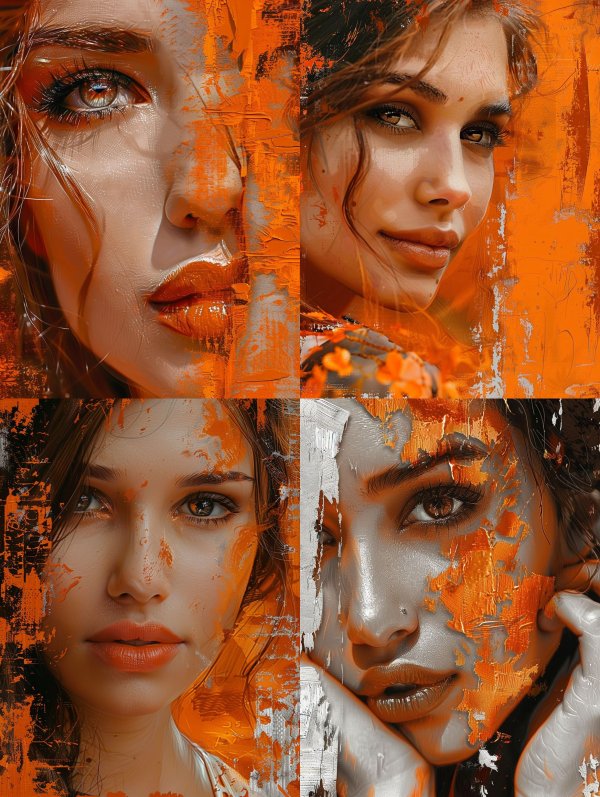 Amber Textures and Ethereal Gaze