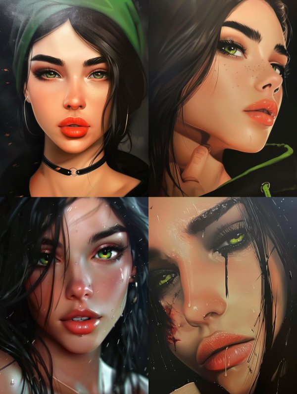 Emerald Gaze Elegance
