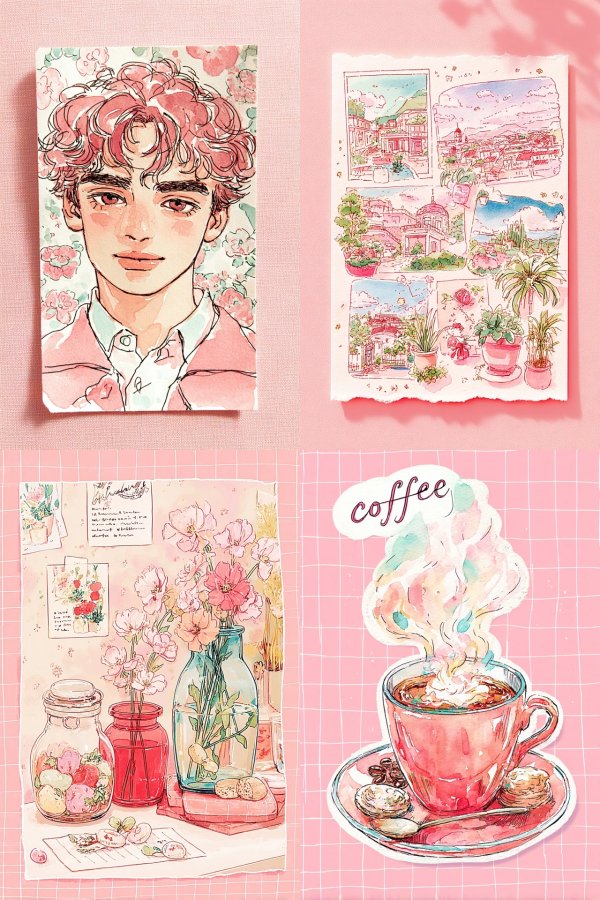 Blushing Pastel Portrait